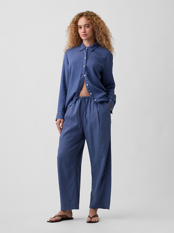 Oversized Linen-Blend Easy Shirt