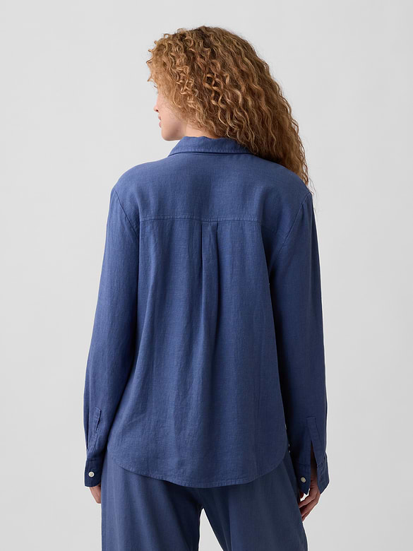 Oversized Linen-Blend Easy Shirt