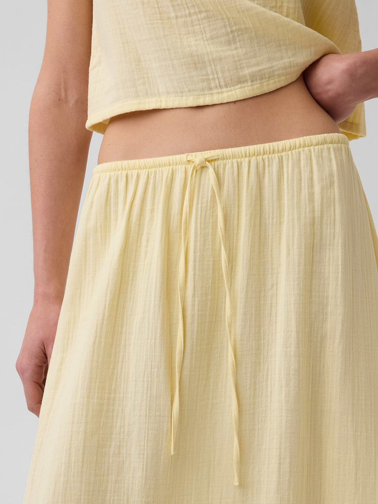 Image number 4 showing, Cotton Gauze Tiered Easy Maxi Skirt
