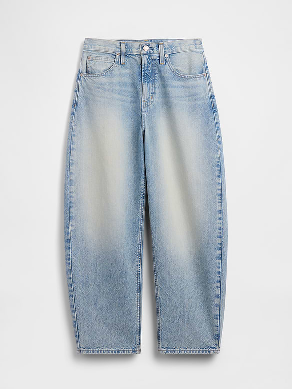 High Rise Crop Barrel Jeans
