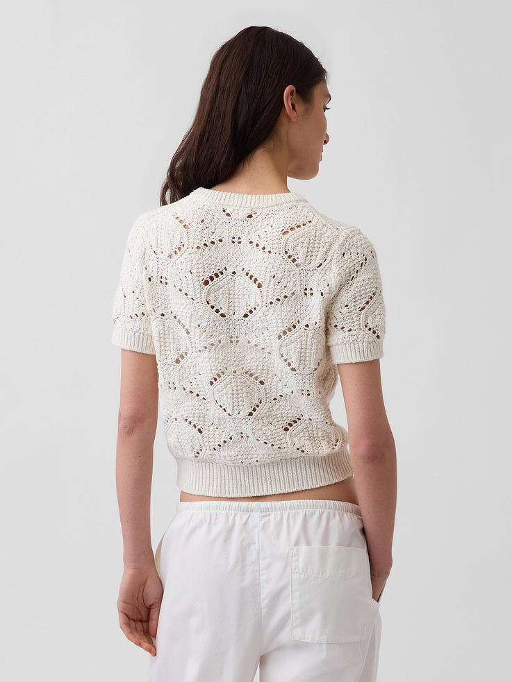 L'image numéro 3 présente Chandail en tricot crocheté 100 % coton