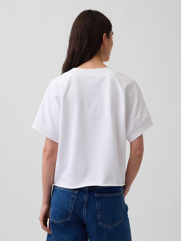 VintageSoft Terry Oversized V-Neck Sweatshirt