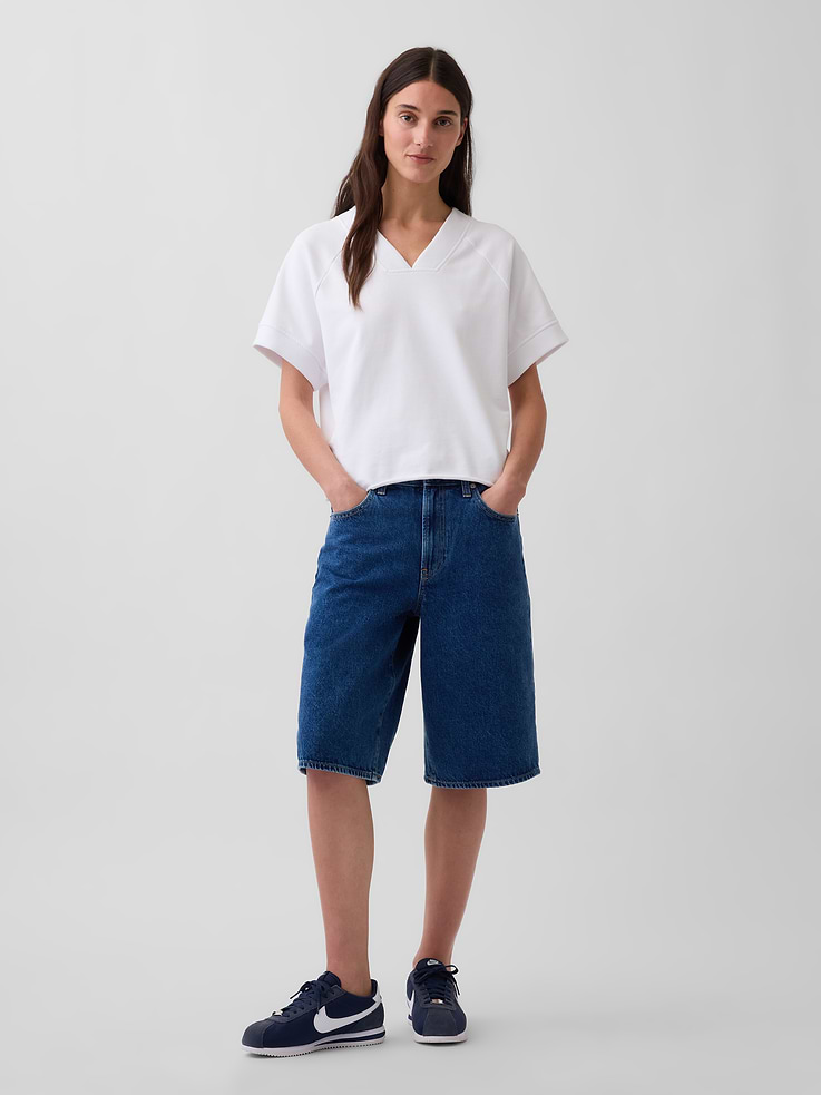 Image number 2 showing, VintageSoft Terry Oversized V-Neck Sweatshirt