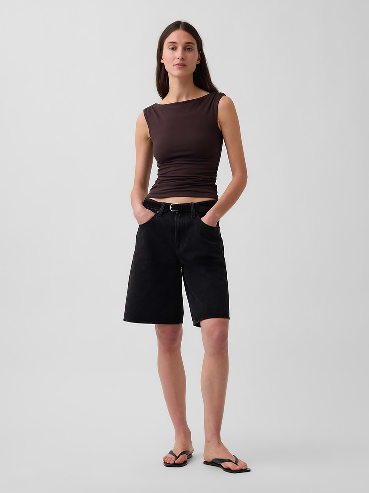 Image number 2 showing, CloseKnit Jersey Ruched Crop Top