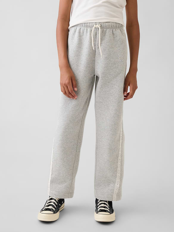 Kids VintageSoft Relaxed Lace-Trim Barrel Joggers