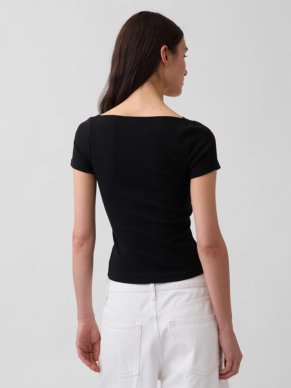 Modern Lace-Trim Crop Top