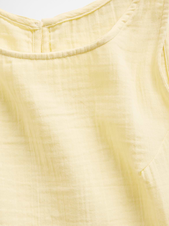 Cotton Gauze Racer Shell Tank Top