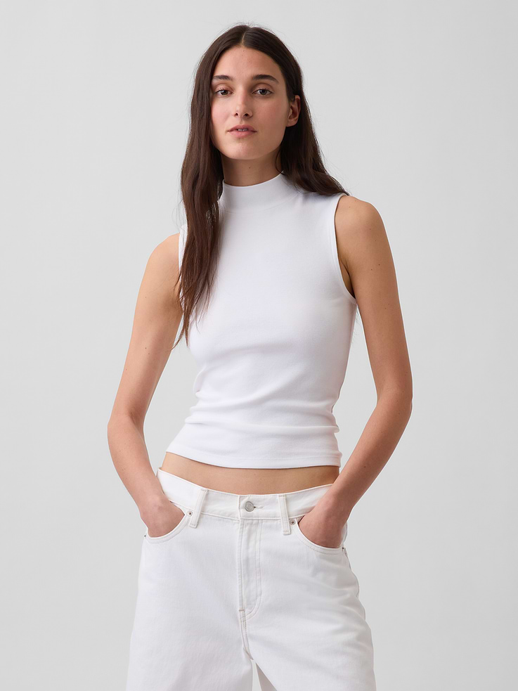 Image number 1 showing, Modern Mockneck Tank Top