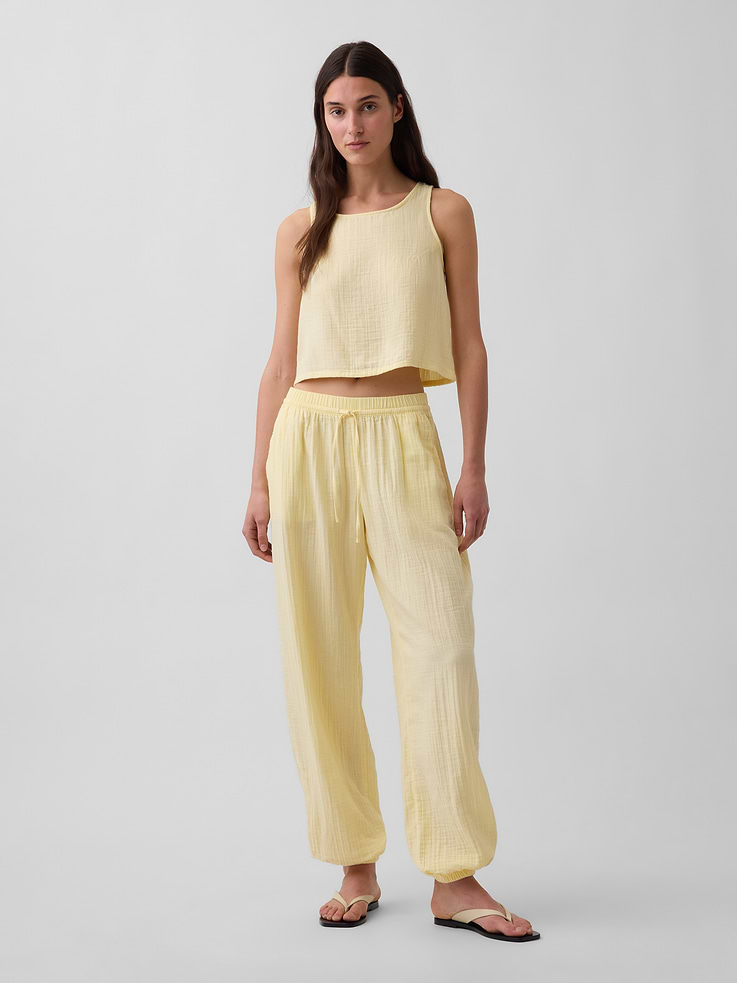 Image number 1 showing, Cotton Gauze Easy Joggers