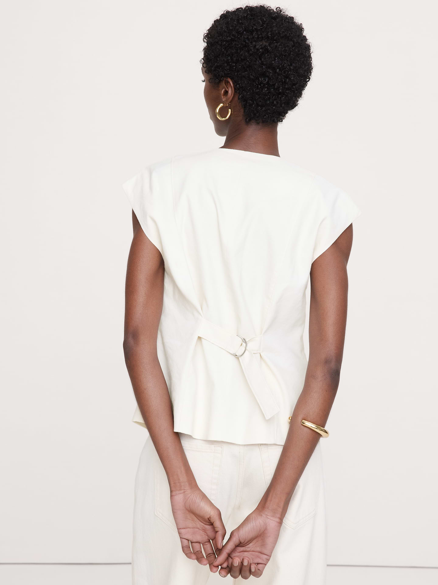 Image number 7 showing, Stretch Linen-Viscose Vest