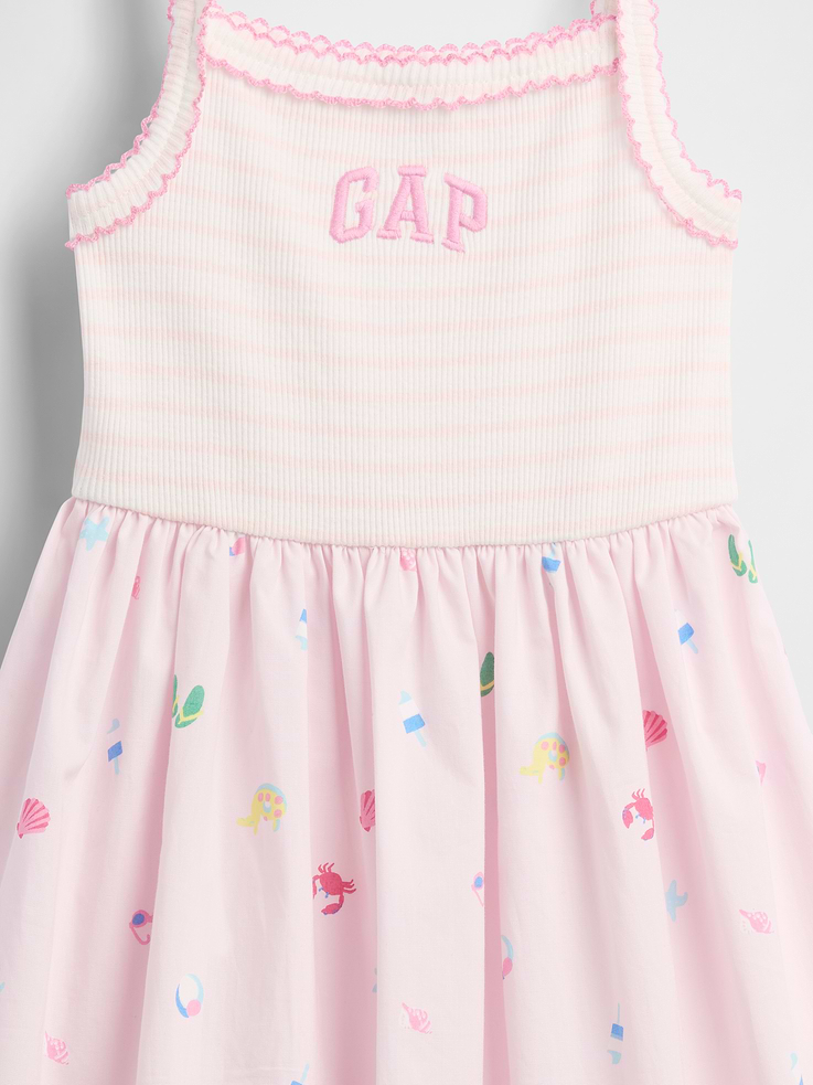 Image number 4 showing, Baby & Toddler Mixed Media Apron Dress