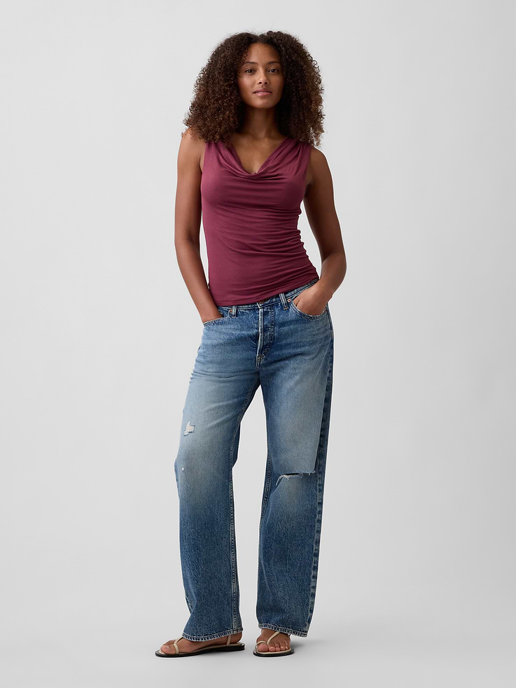 Image number 3 showing, Sleeveless Cowl-Neck Top