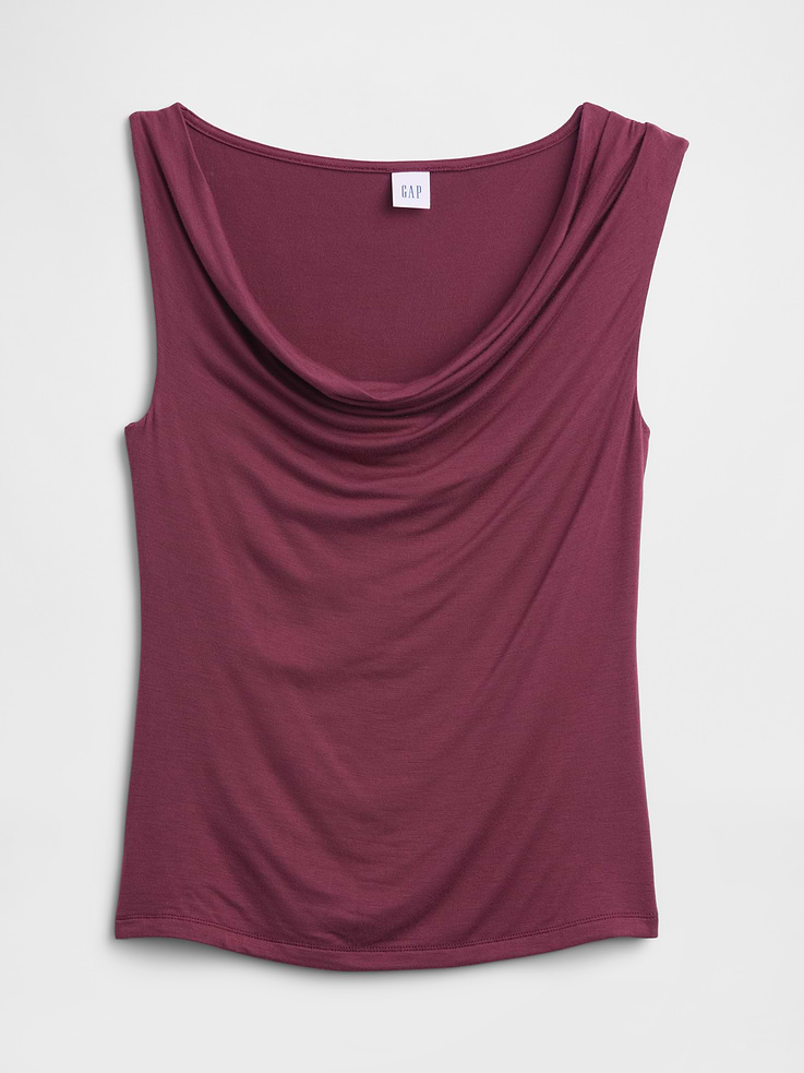Image number 5 showing, Sleeveless Cowl-Neck Top