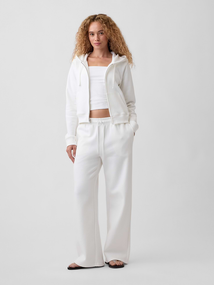 Image number 3 showing, Cropped Fleece Zip Hoodie