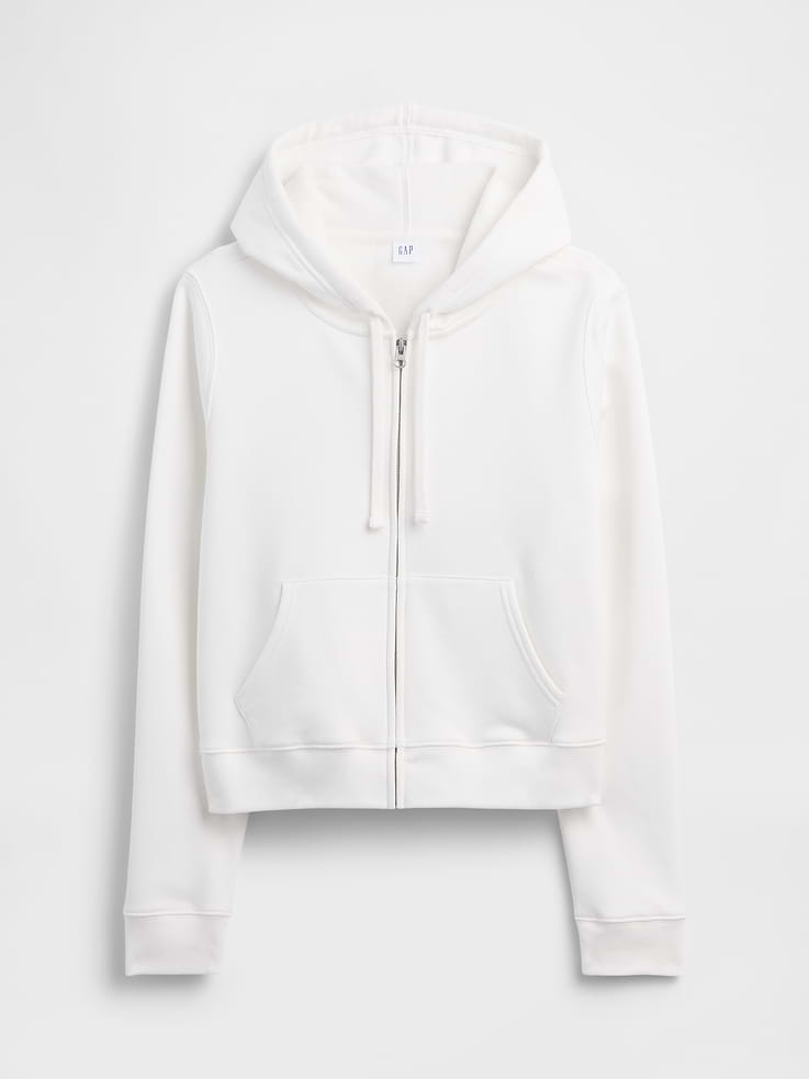 Image number 5 showing, Cropped Fleece Zip Hoodie
