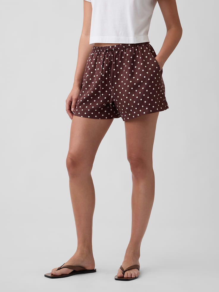 Image number 2 showing, 4" Pull-On Linen-Blend Shorts