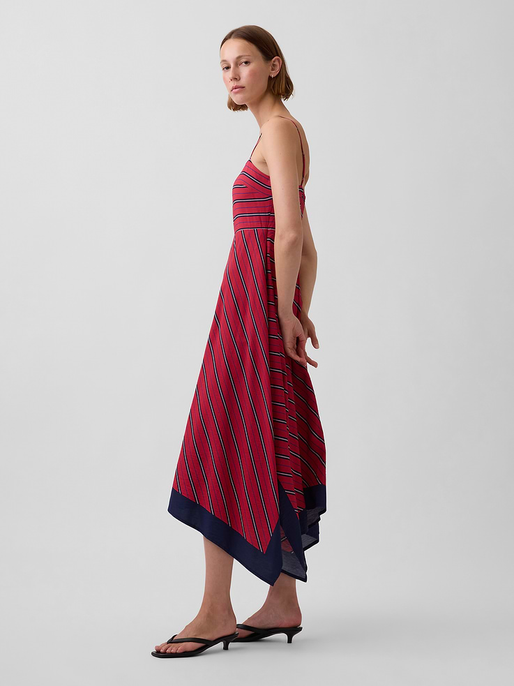 Image number 3 showing, Stripe Handkerchief Midi Dress