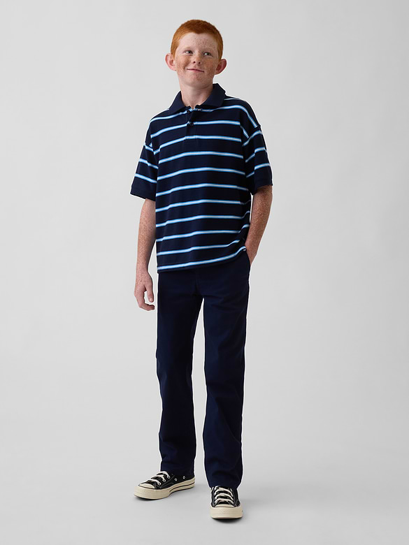 Kids Uniform Stretch Relaxed Straight Khakis