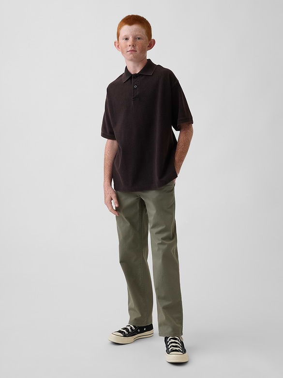 Kids Uniform Stretch Relaxed Straight Khakis