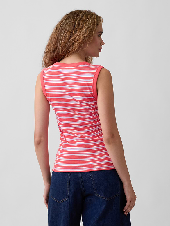 Ribbed Scoopneck Tank Top
