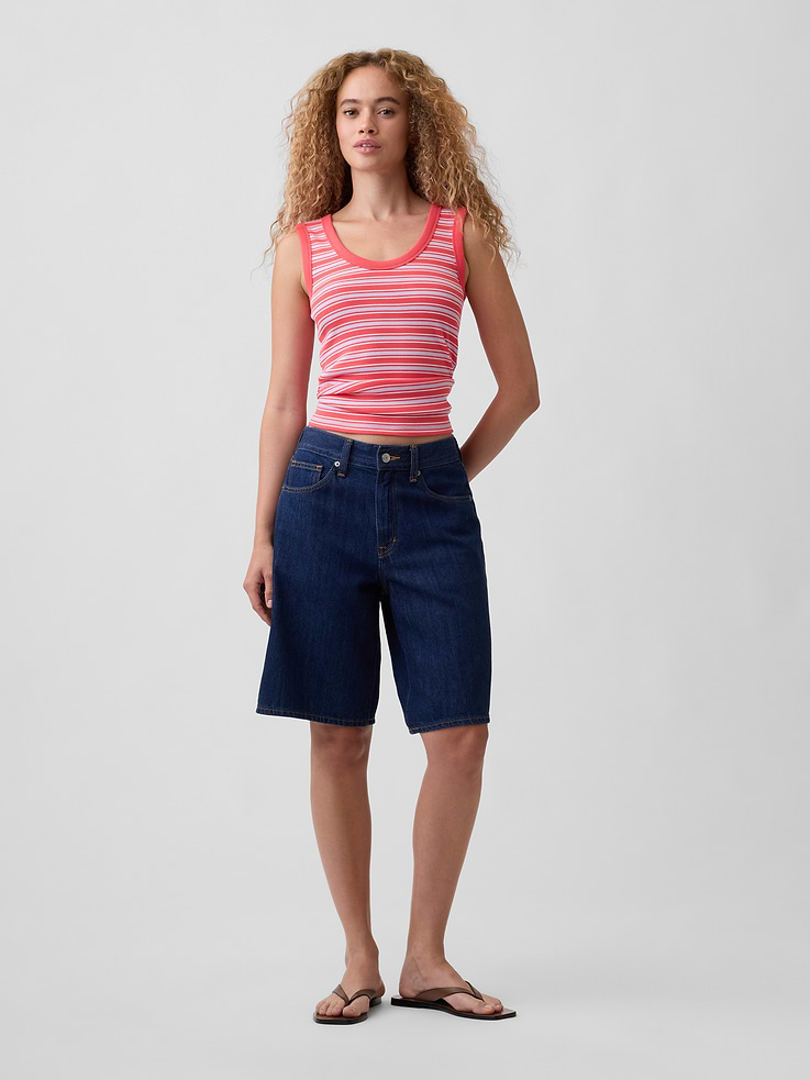 Image number 3 showing, Ribbed Scoopneck Tank Top
