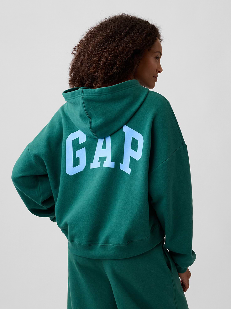 Image number 2 showing, Relaxed Gap Mini-Logo Cropped Hoodie