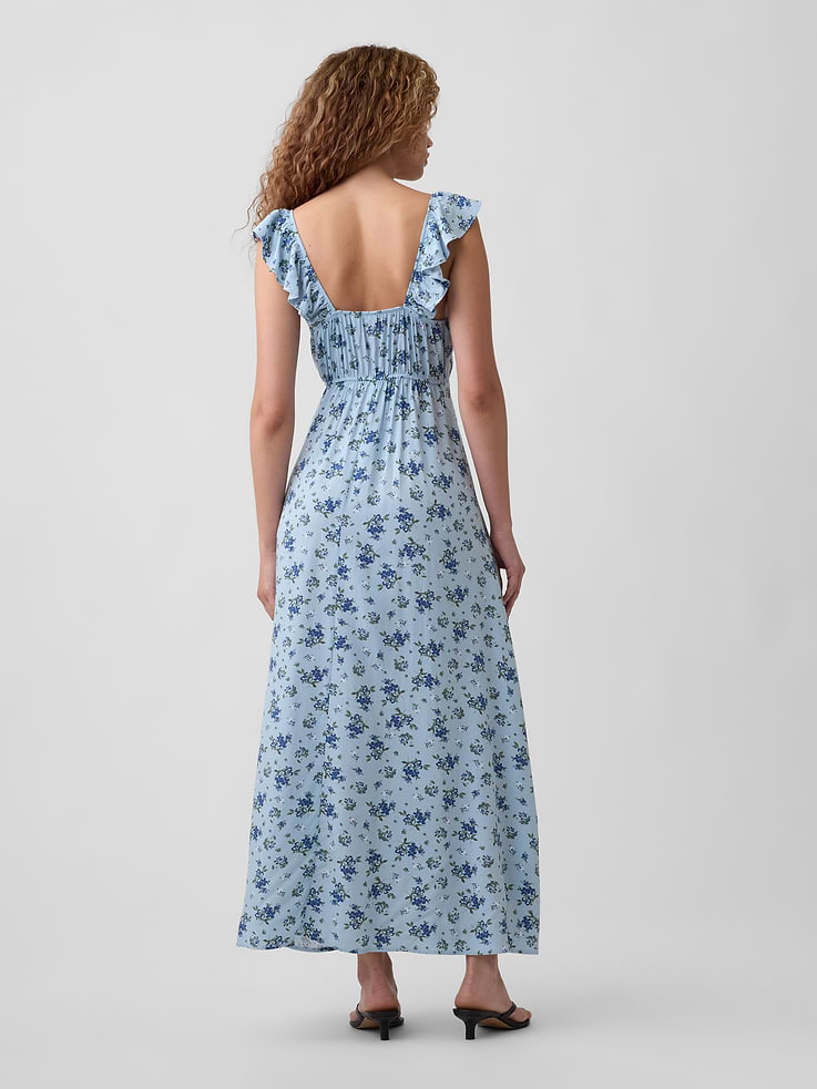 Image number 2 showing, Ruffle V-Neck Maxi Dress