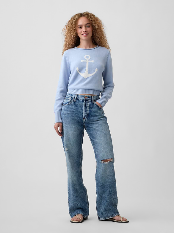 Rollneck Intarsia Sweater