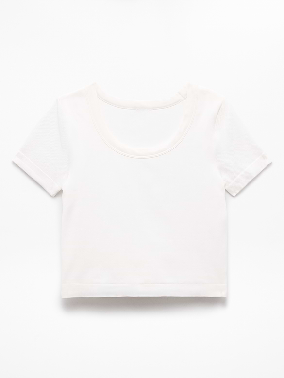 Athleta Girl Rise Above Rib Scoop Tee