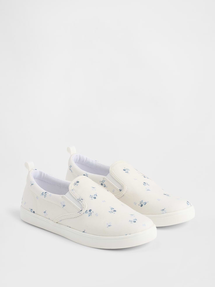 Image number 2 showing, Kids Floral Slip-On Sneakers
