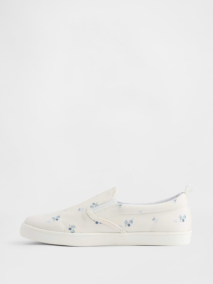 Image number 4 showing, Kids Floral Slip-On Sneakers