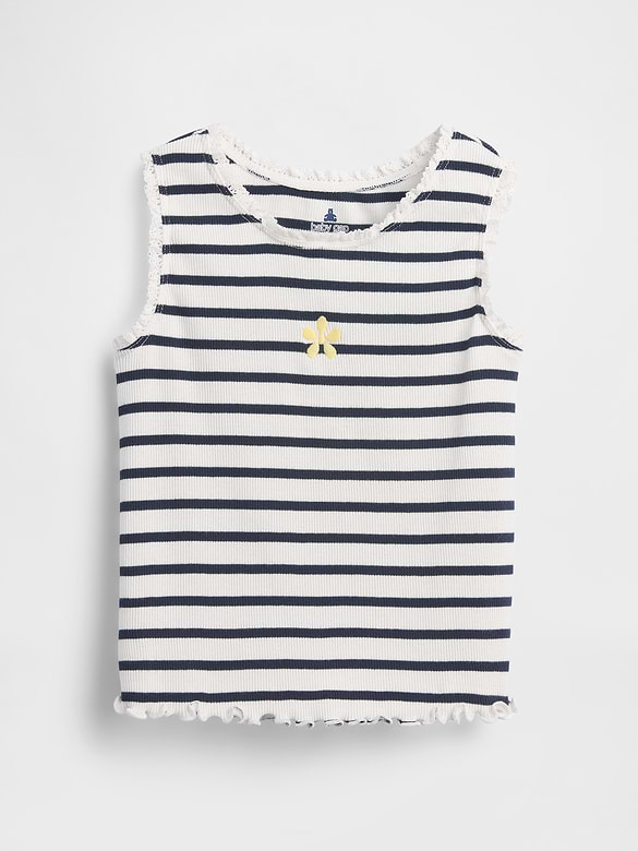 Baby & Toddler Graphic Stripe Rib Tank Top