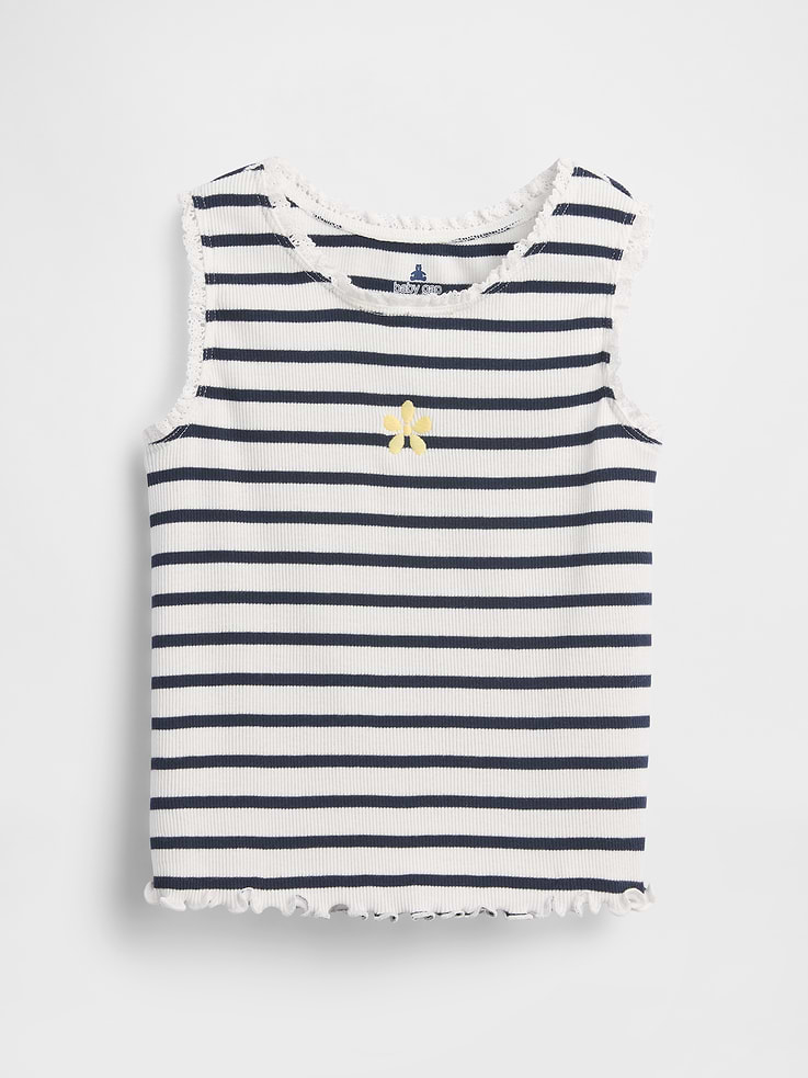 Image number 2 showing, Baby & Toddler Graphic Stripe Rib Tank Top