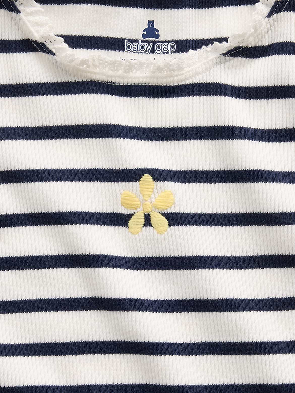 Baby & Toddler Graphic Stripe Rib Tank Top