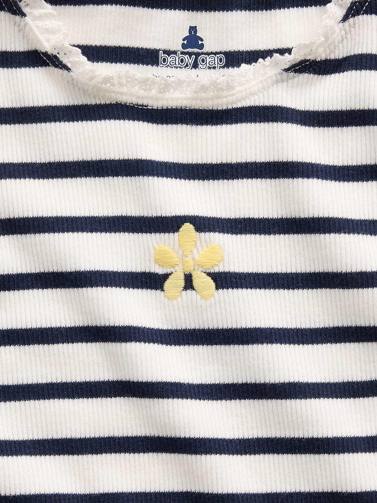 Image number 4 showing, Baby & Toddler Graphic Stripe Rib Tank Top