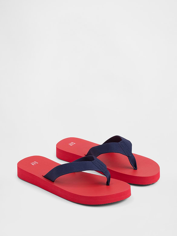 Canvas Platform Flip Flops