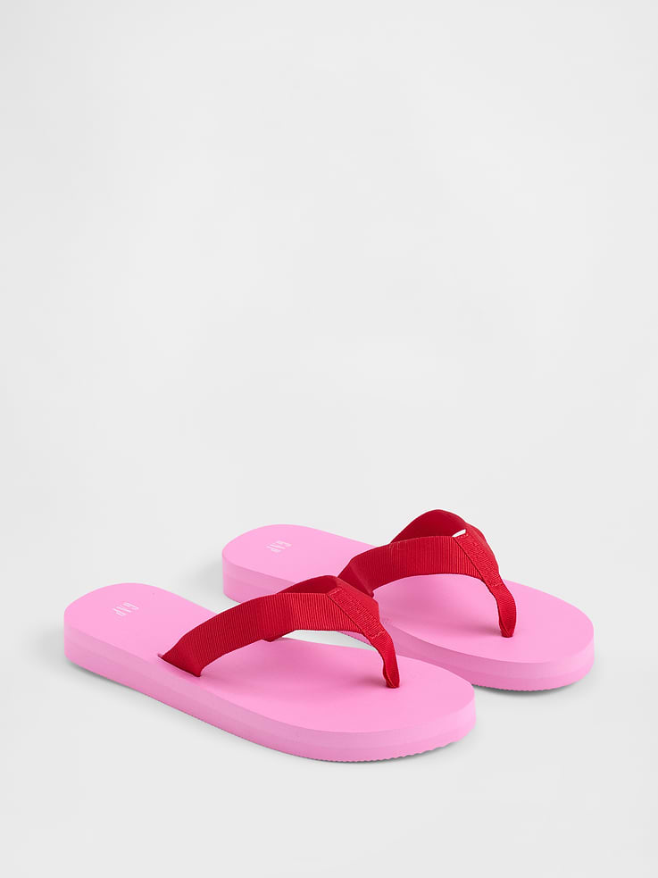Image number 2 showing, Canvas Platform Flip Flops