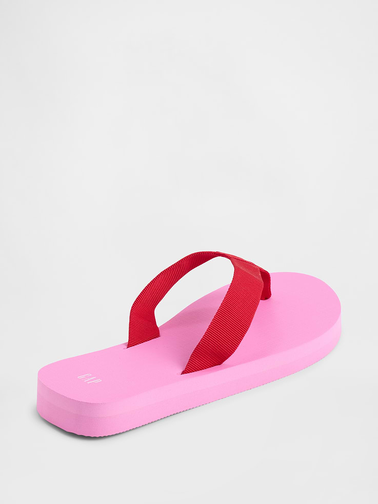 Image number 3 showing, Canvas Platform Flip Flops