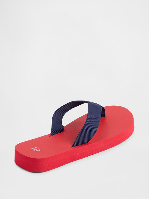 Canvas Platform Flip Flops