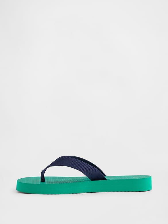 Canvas Platform Flip Flops