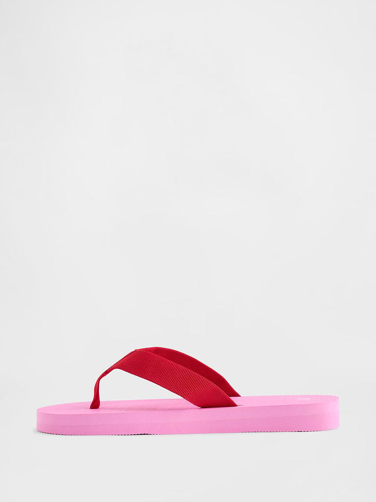Image number 4 showing, Canvas Platform Flip Flops