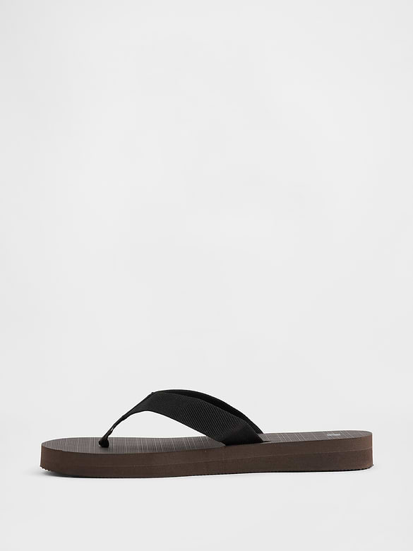 Canvas Platform Flip Flops