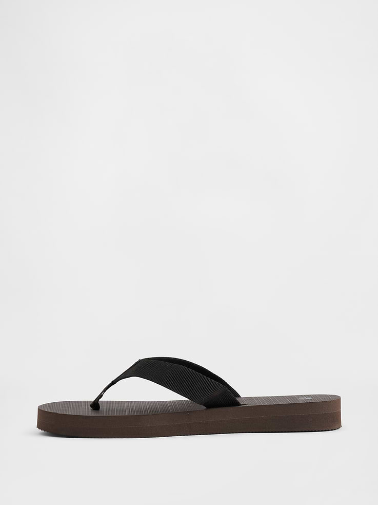 Image number 4 showing, Canvas Platform Flip Flops