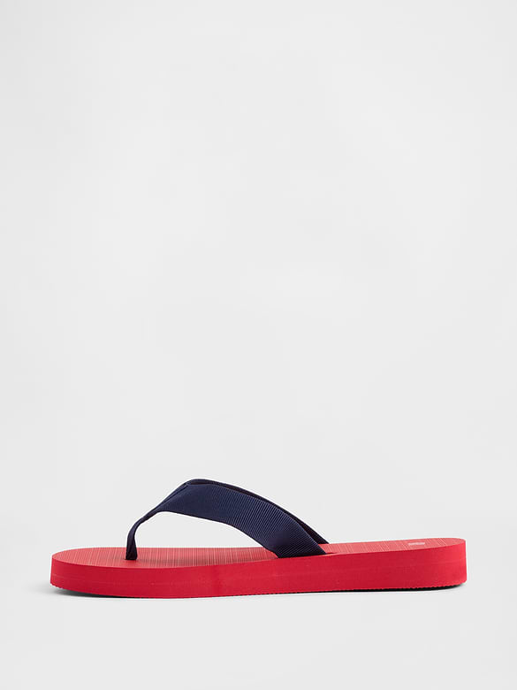 Canvas Platform Flip Flops