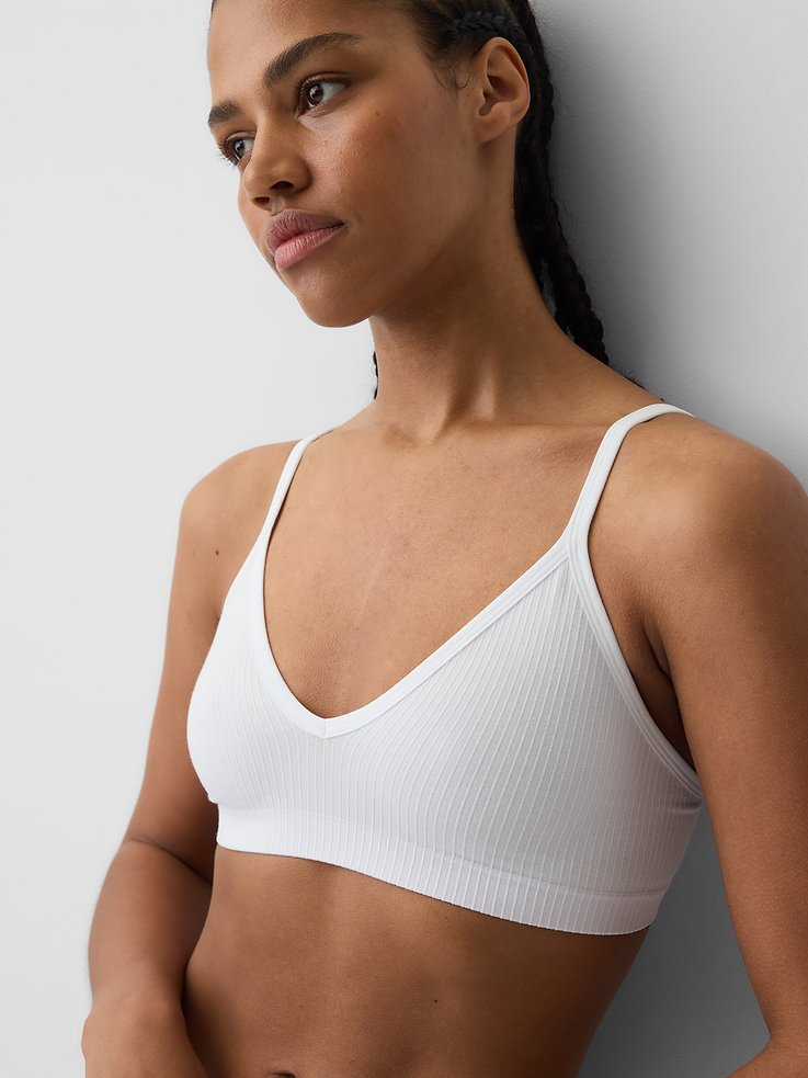 Image number 3 showing, Seamless Rib Triangle Bralette