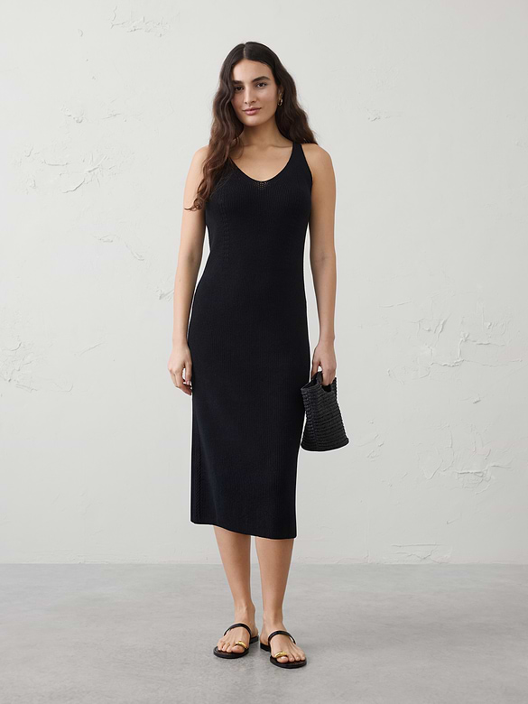 V-Neck Tank Midi Dress