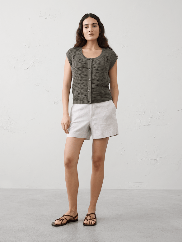 Relaxed Textured Sweater Vest