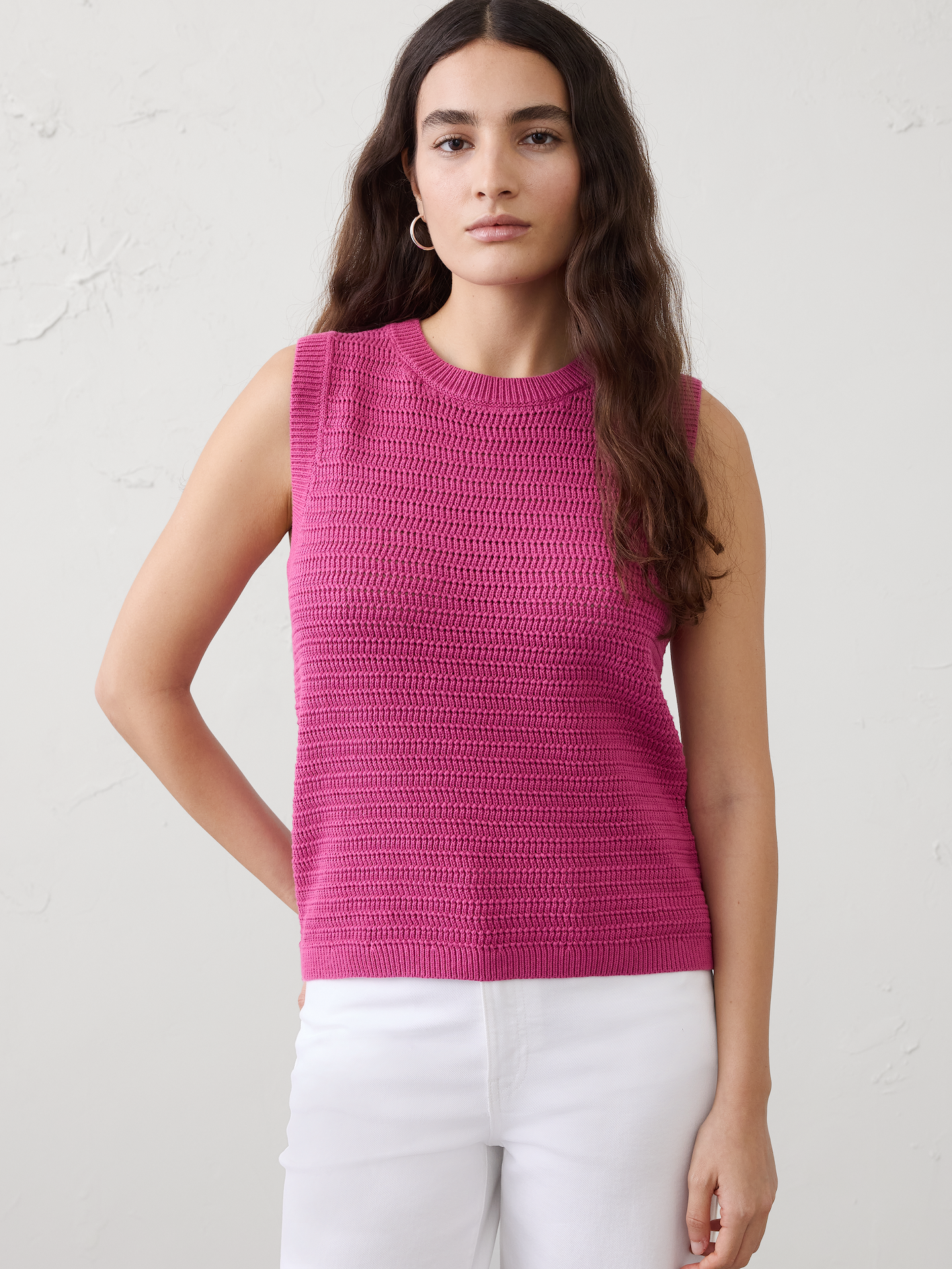 Image number 1 showing, Textured Sweater Shell