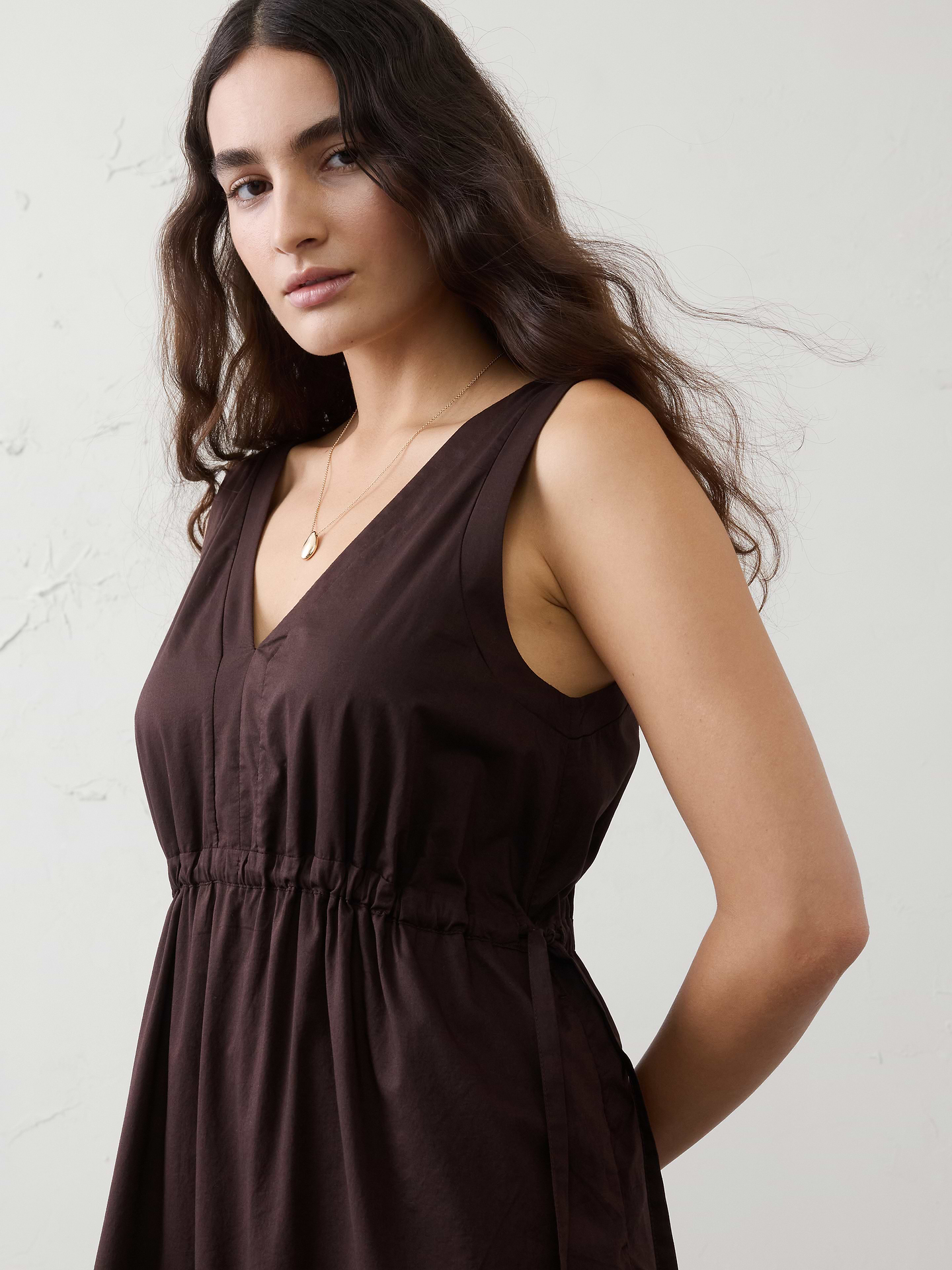 Image number 3 showing, Voile Side-Tie Maxi Dress