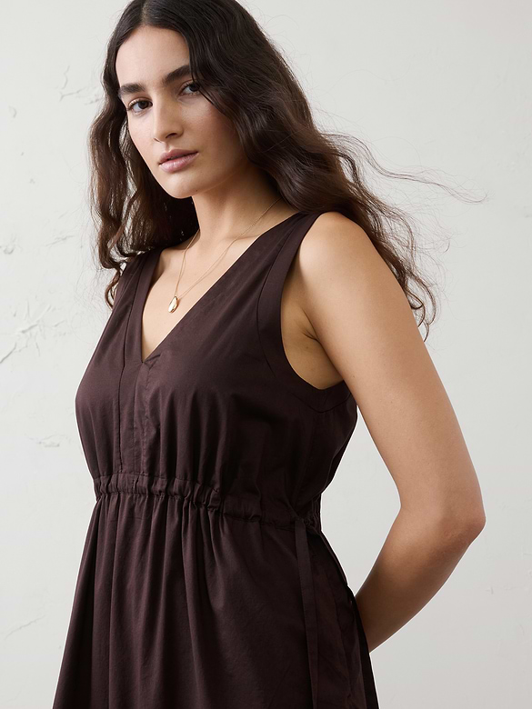 Voile Side-Tie Maxi Dress